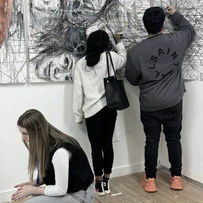 Audience interaction with canvases